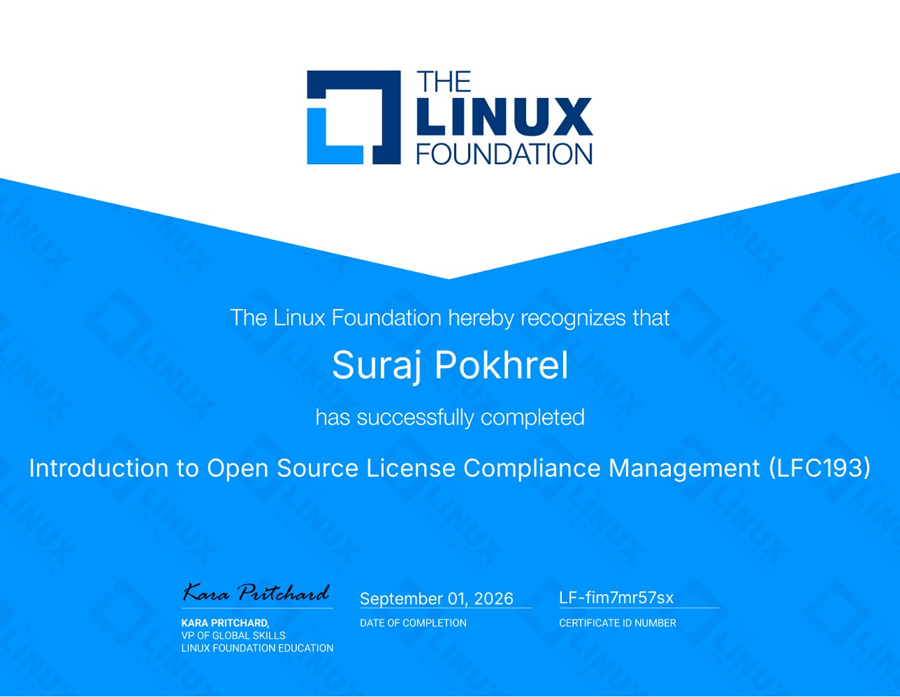 Introduction to Open Source License Compliance Management (LFC193)